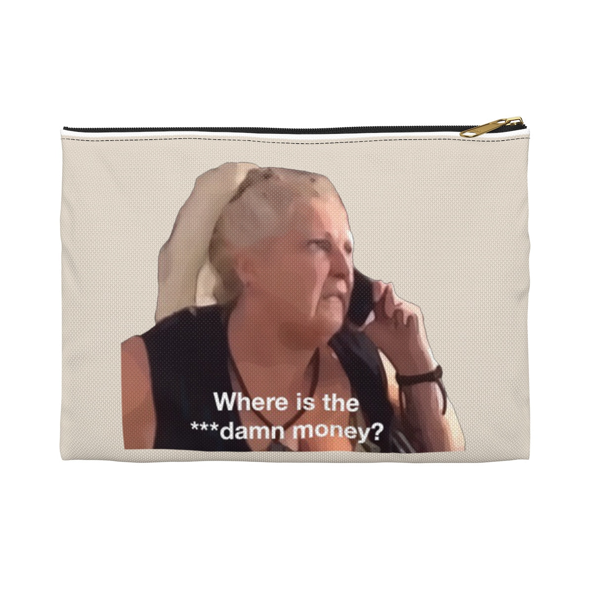 Angela Where is the Money Makeup Bag