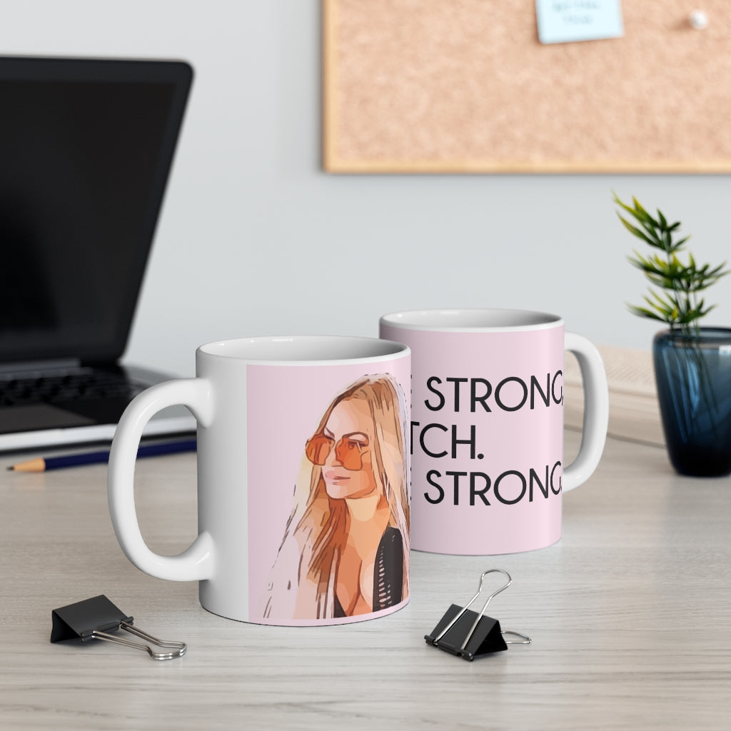 Darcey Be Strong Pink Mug 11oz