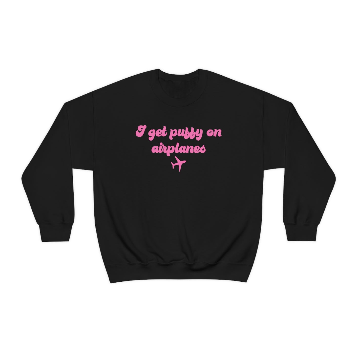 I Get Puffy On Airplanes Darcey and Stacey Unisex Heavy Blend™ Crewneck Sweatshirt