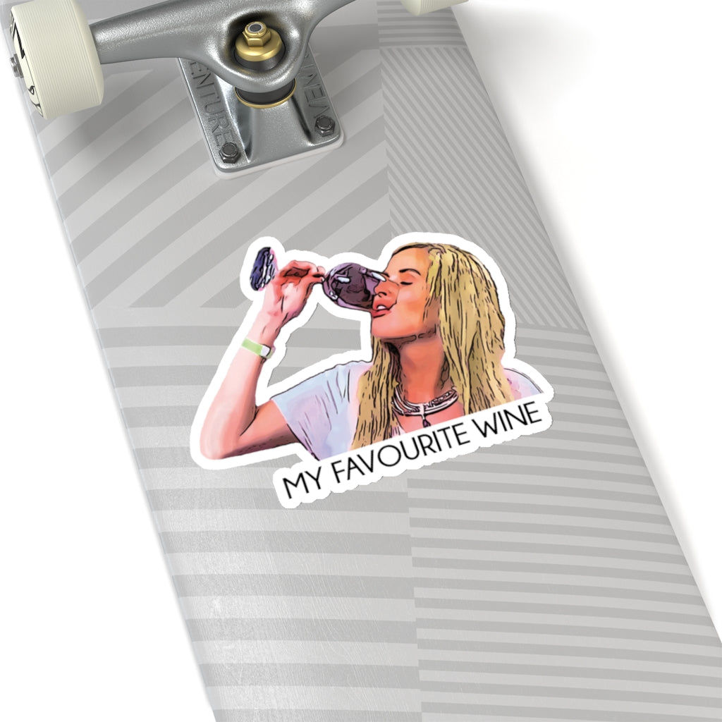 Stephanie My Favourite Wine Kiss-Cut Stickers