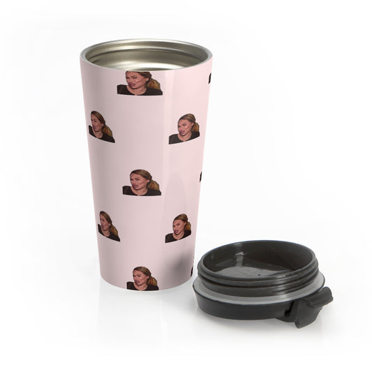 Darcey Crying Patterned Stainless Steel Travel Mug