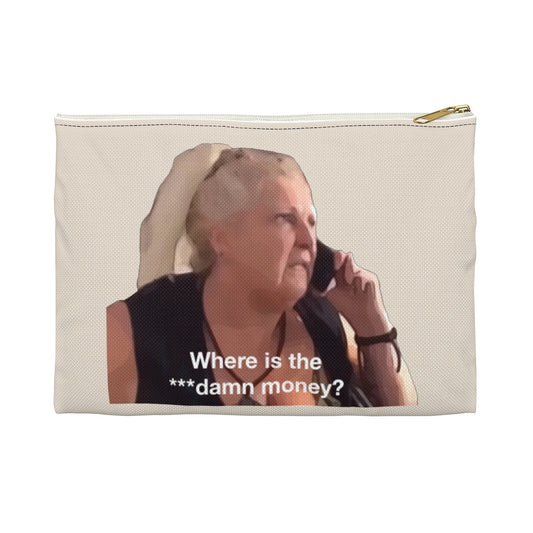 Angela Where is the Money Makeup Bag