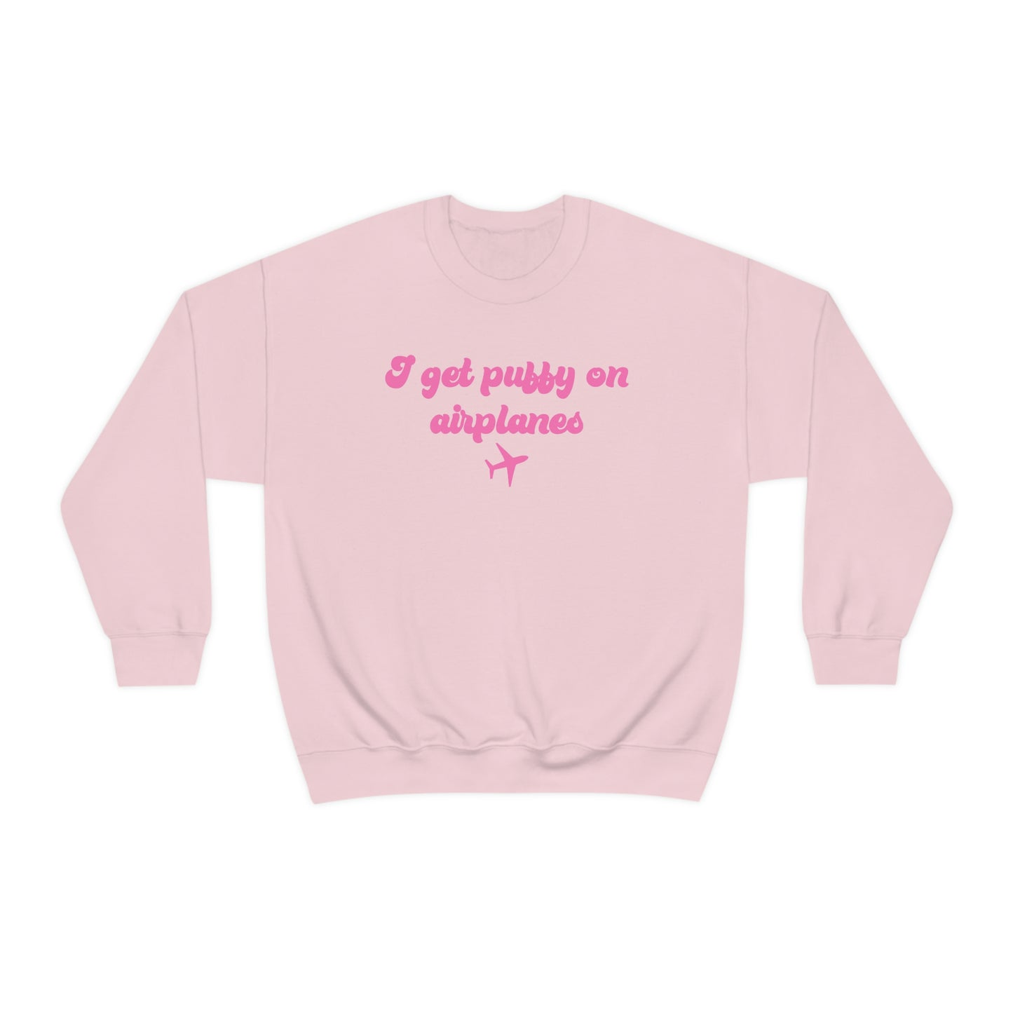 I Get Puffy On Airplanes Darcey and Stacey Unisex Heavy Blend™ Crewneck Sweatshirt