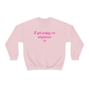 I Get Puffy On Airplanes Darcey and Stacey Unisex Heavy Blend™ Crewneck Sweatshirt