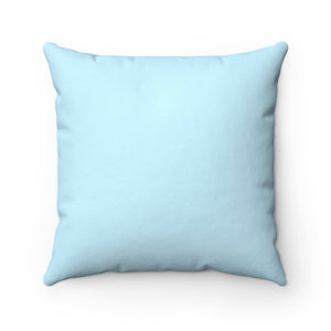 Angela Who Were Them Girls Spun Polyester Square Accent Pillow in blue