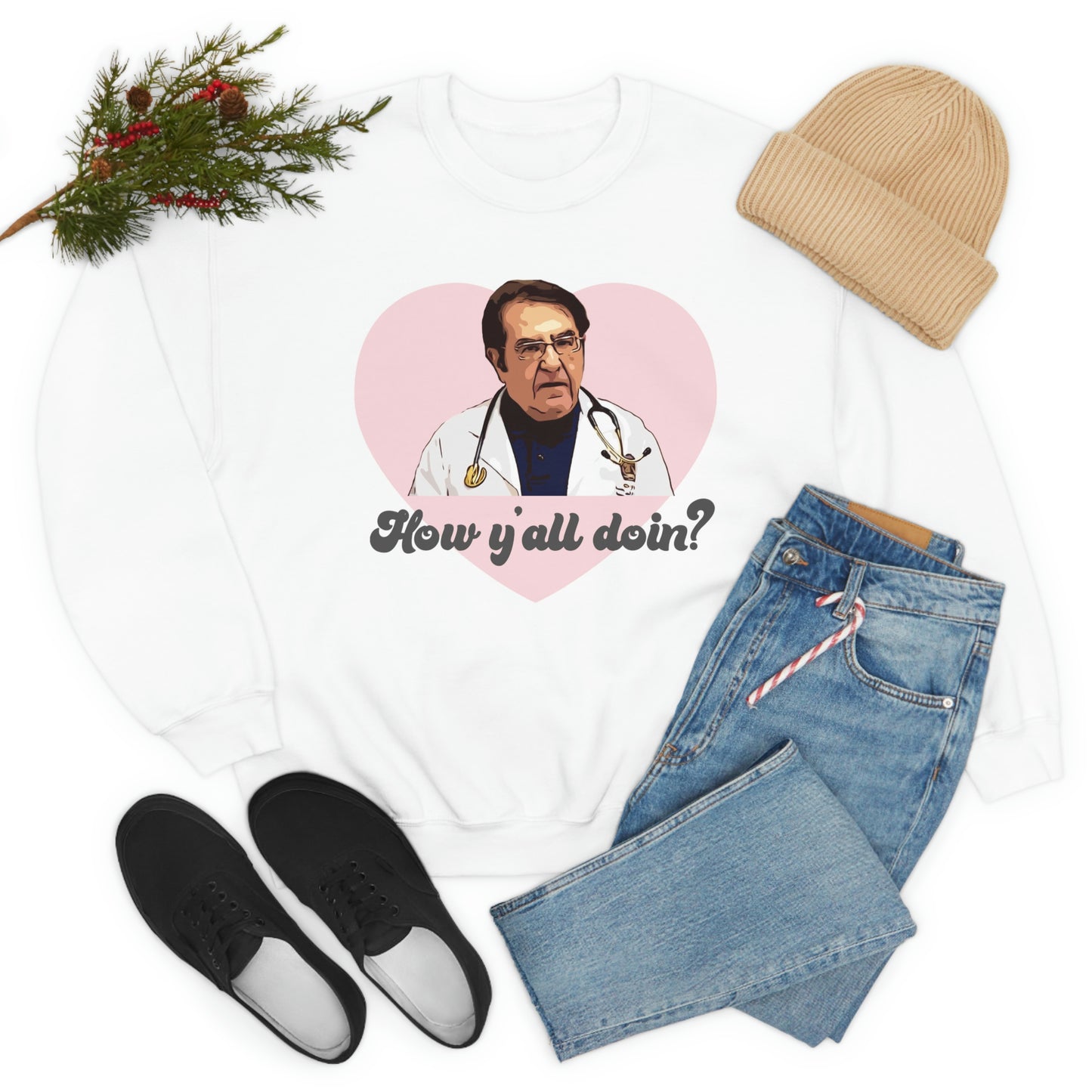 Dr. Now How Y'all Doin Unisex Heavy Blend™ Crewneck Sweatshirt